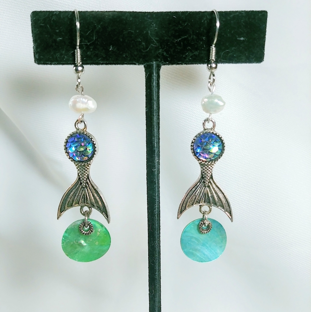 Mermaid Tail Faux Shell Earrings Whisical